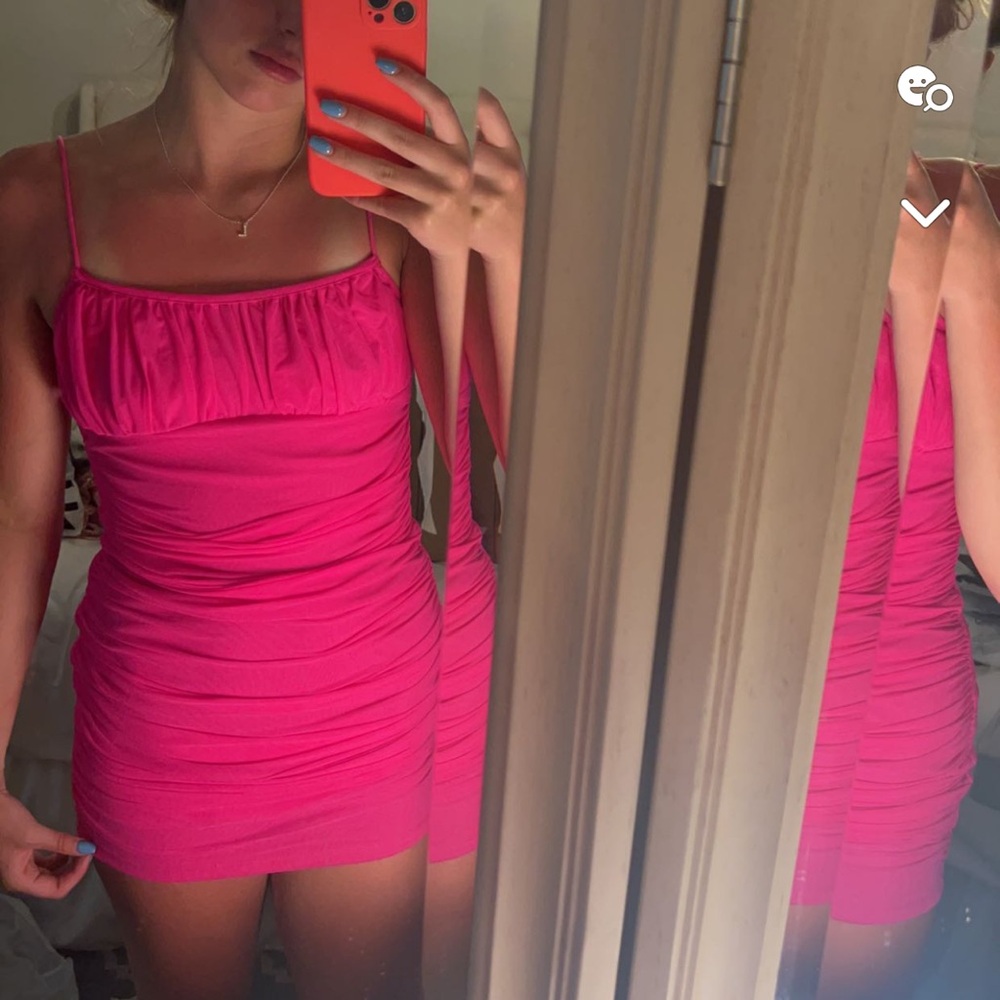 Pink mini dress